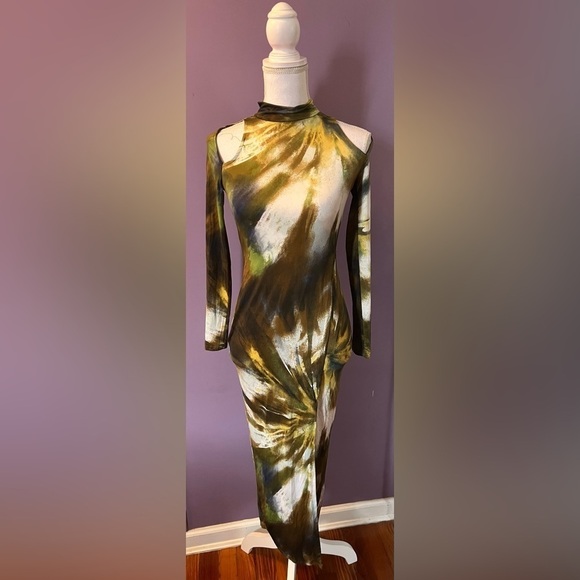 NWT Open front Slit Dress Tie Dye Small - Picture 5 of 5